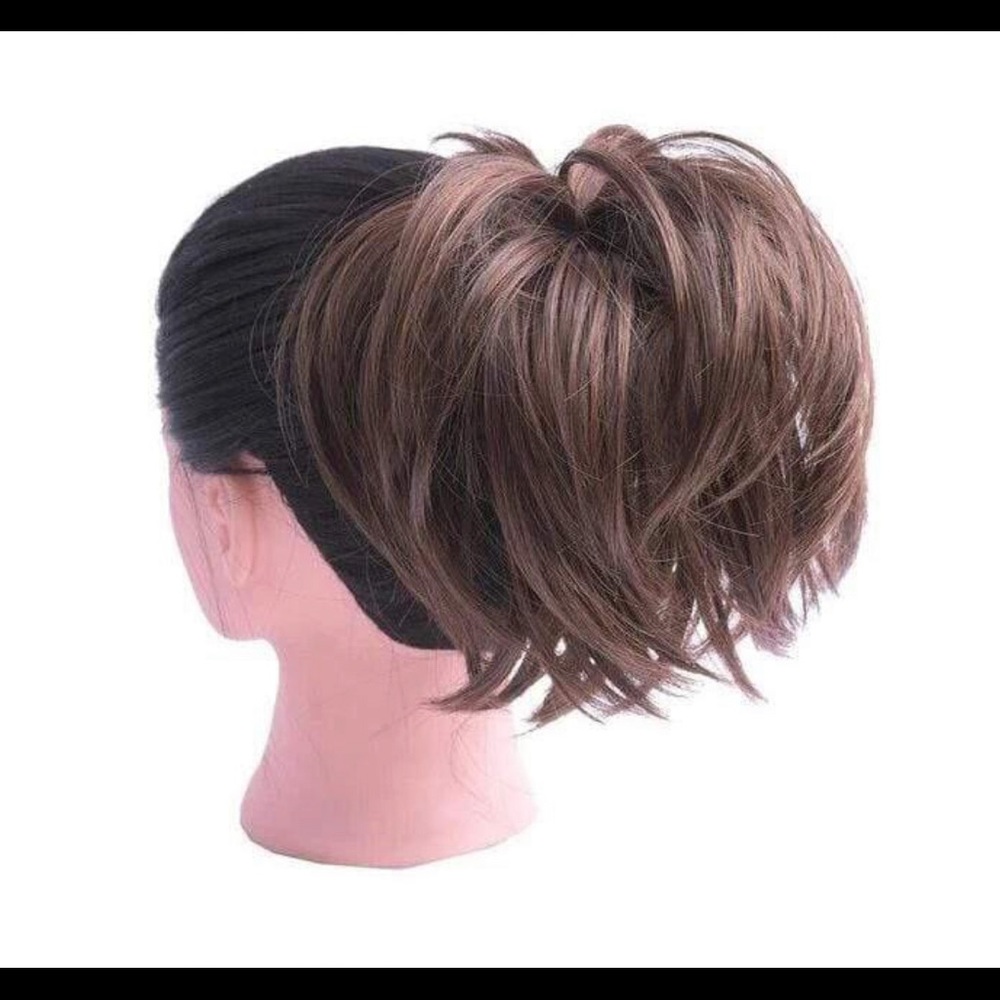 JuvaBun Straight Bun in Warm Brunette New in package